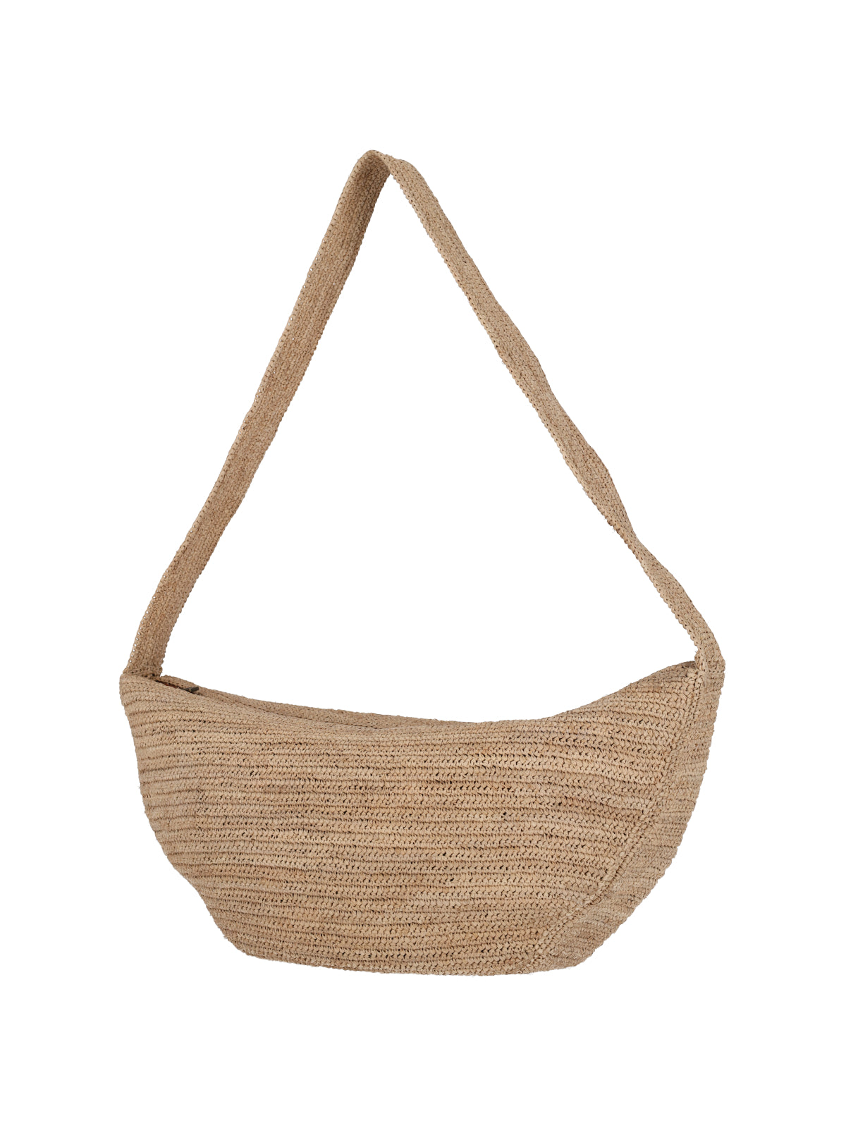 Ibeliv Woven Raffia Shoulder Bag — Beige, view 2