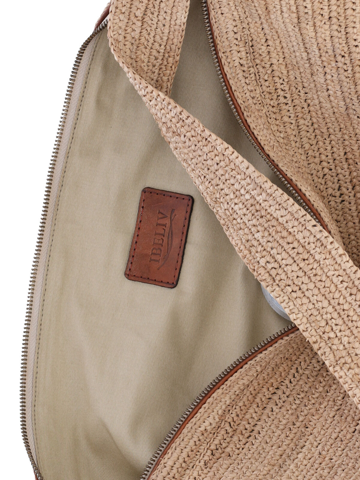 Ibeliv Woven Raffia Shoulder Bag — Beige, view 4
