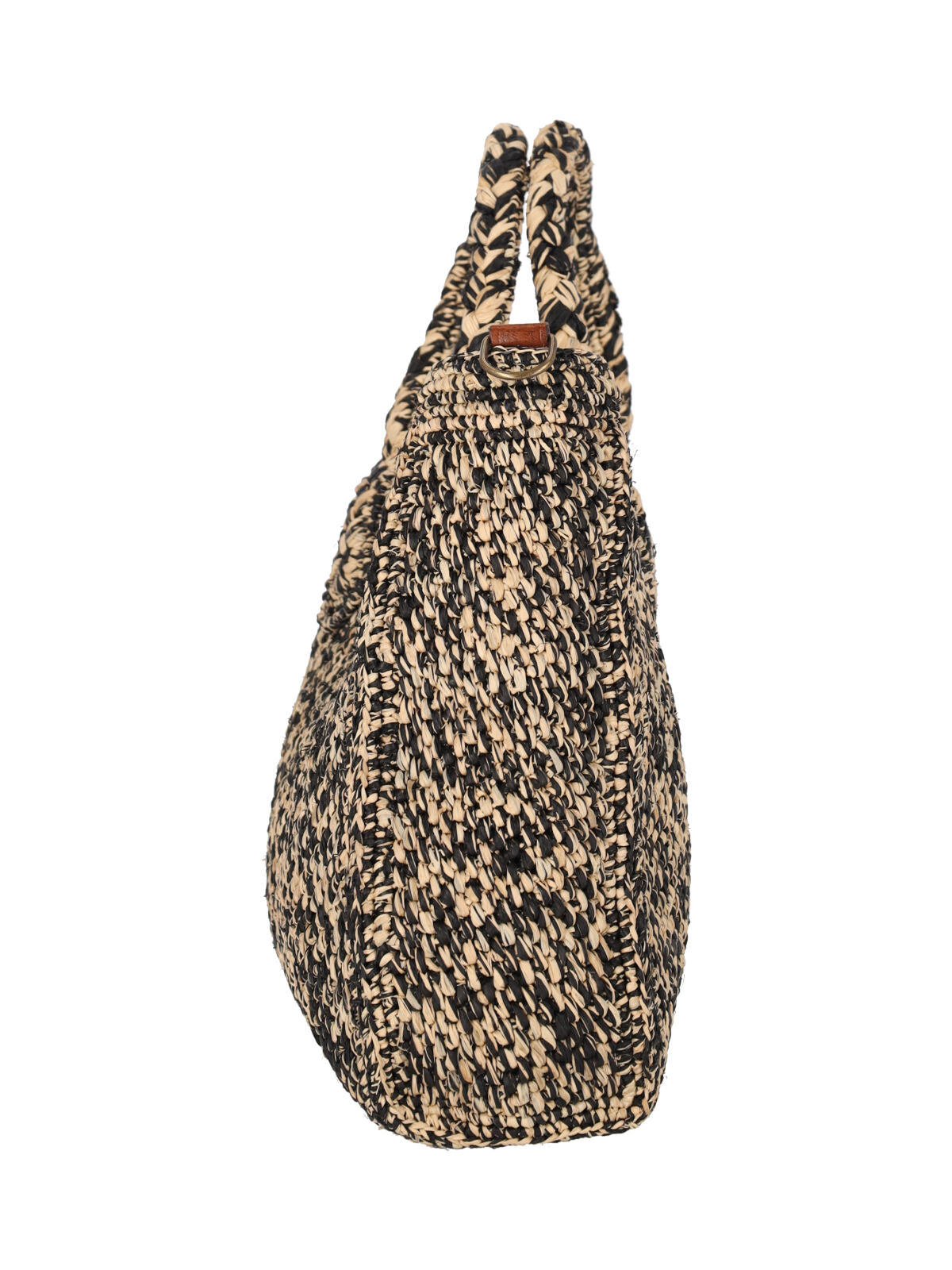 Ibeliv Two-Tone Woven Raffia Tote Bag — Multicolor, view 5