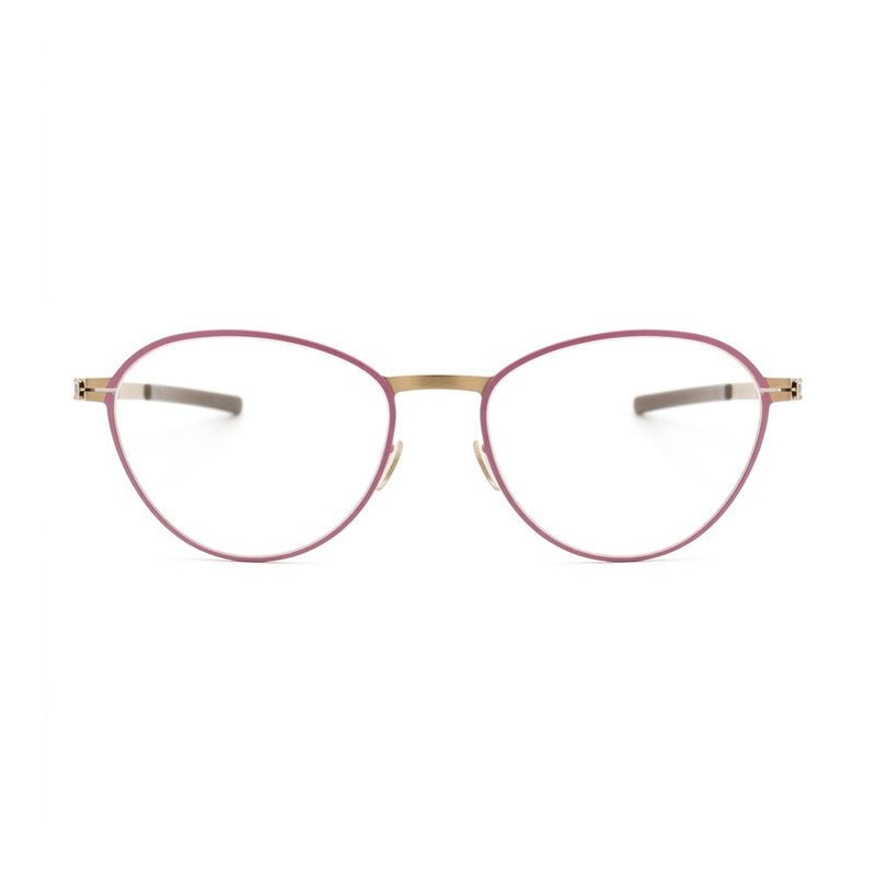 Ic! Berlin Round Full-Rim Metal Eyeglasses — Bronze, view 2