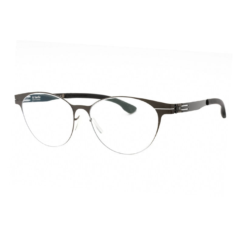 Ic! Berlin Metal Oval Full Rim Eyeglasses — Gray, view 2