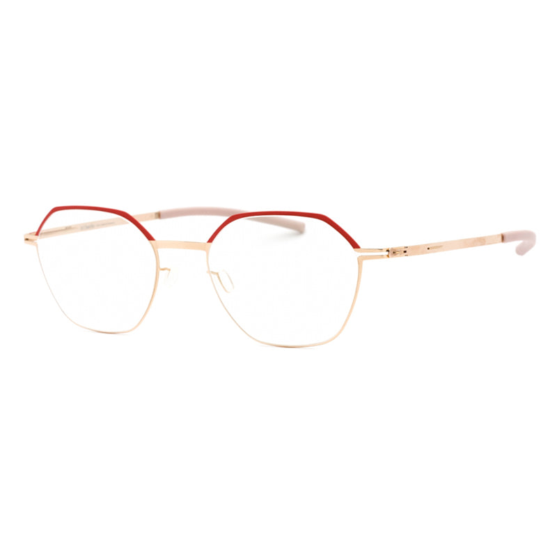Ic! Berlin Rectangle Metal Frame Eyeglasses — Rose gold by ic! berlin