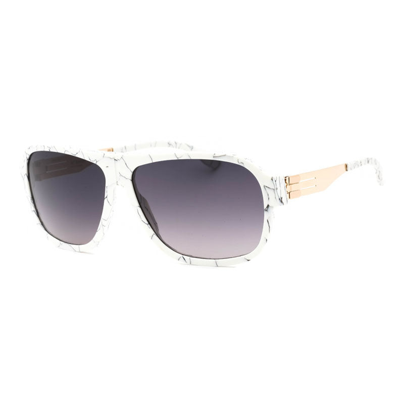 Ic! Berlin POWERLAWA05578310 Marble Aviator Sunglasses — White by ic! berlin