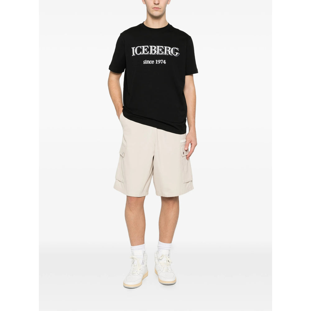 Iceberg Logo-Print T-Shirt — Black, view 3