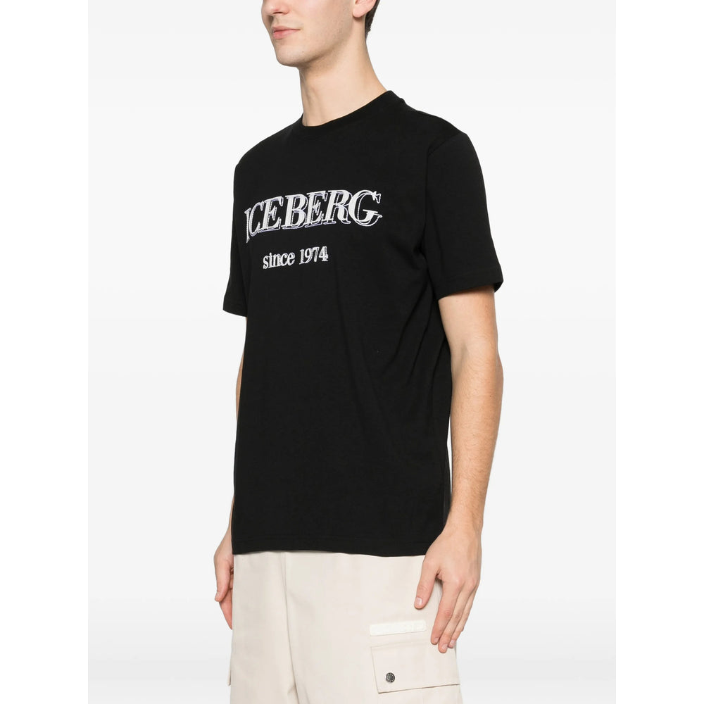 Iceberg Logo-Print T-Shirt — Black, view 4