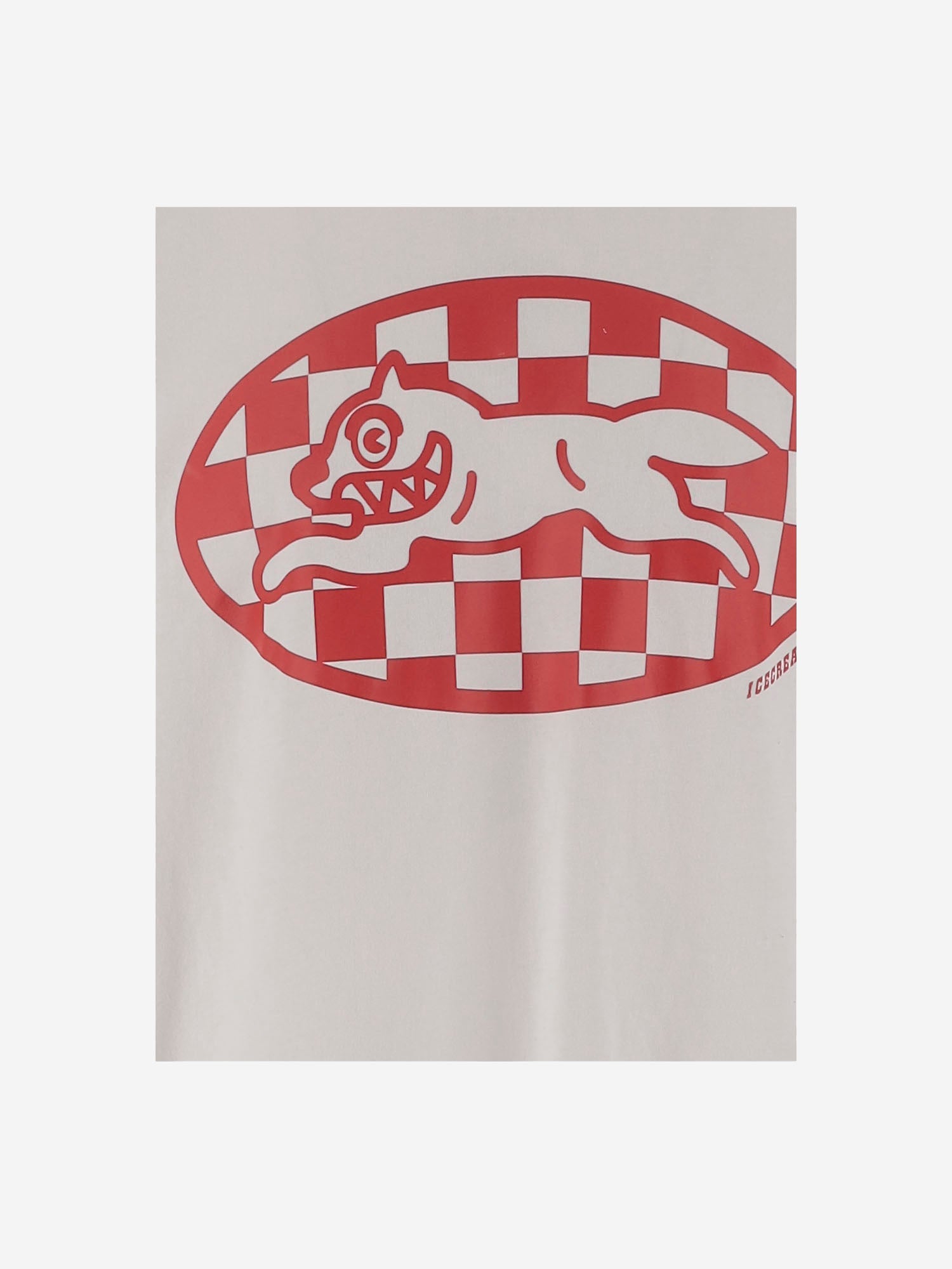 Icecream Logo-Graphic Cotton T-Shirt — White, view 3