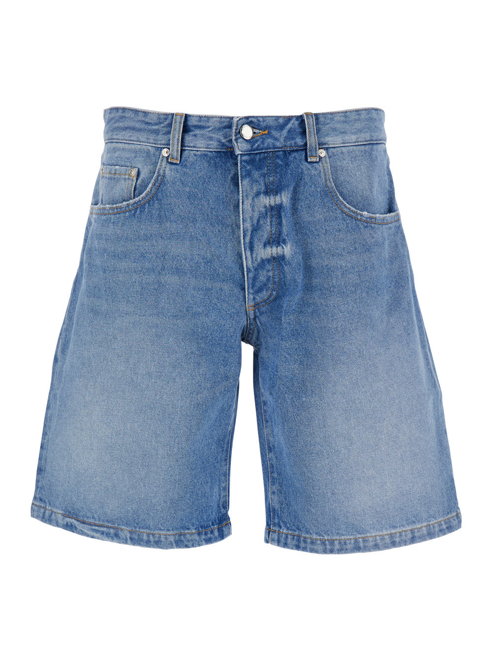 Icon Denim Wide-Leg Denim Bermuda — Blue by Icon Denim