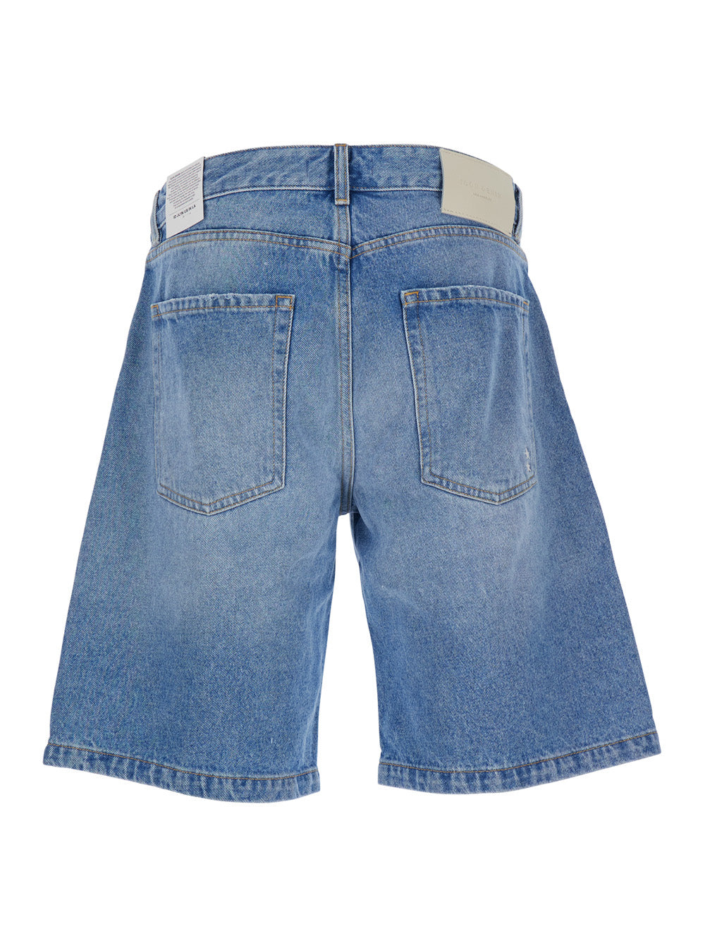 Icon Denim Wide-Leg Denim Bermuda — Blue, view 2