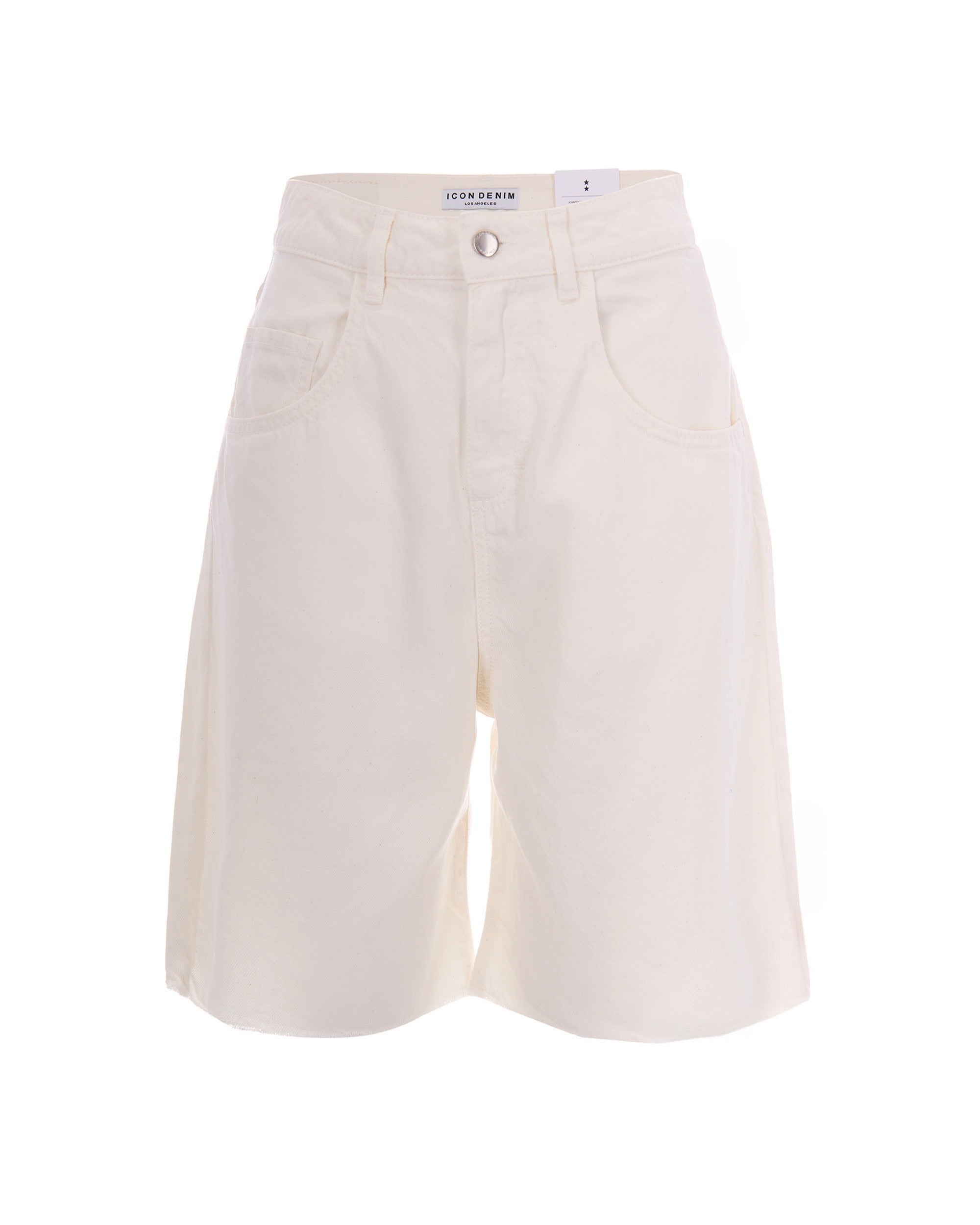 Icon Denim Lea Bermuda Shorts — White by Icon Denim