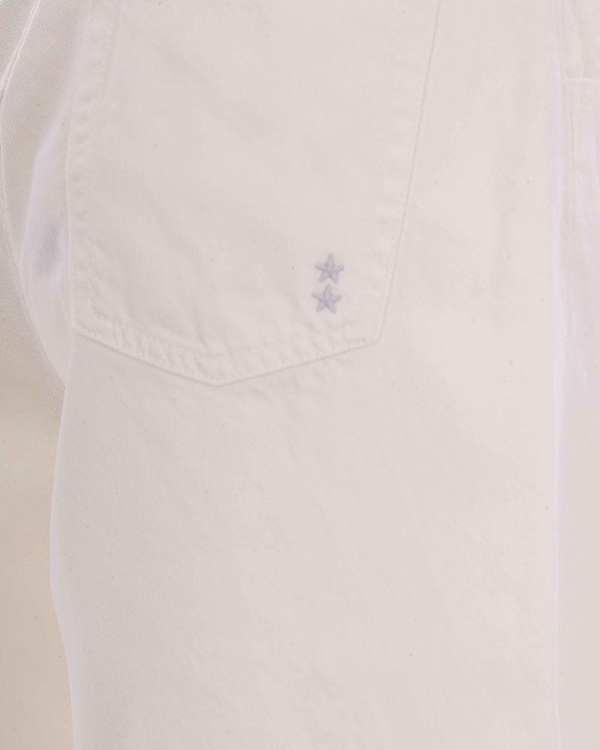 Icon Denim Lea Bermuda Shorts — White, view 3