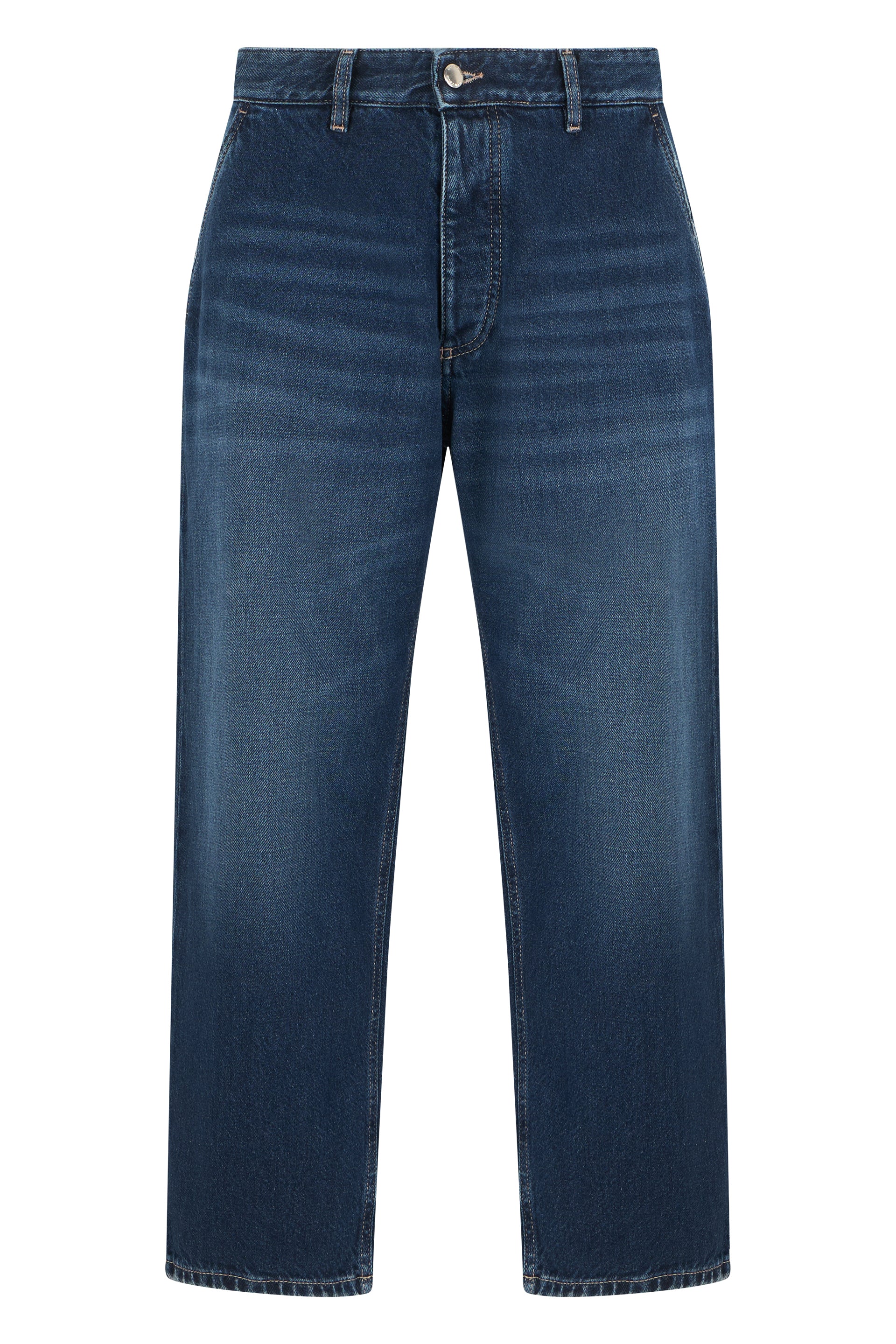 Icon Denim Straight-Leg Cotton Denim Jeans — Blue by Icon Denim