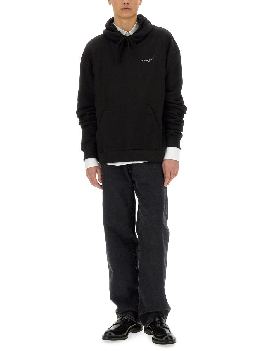 Ih Nom Uh Nit Cotton Hoodie — Black, view 4