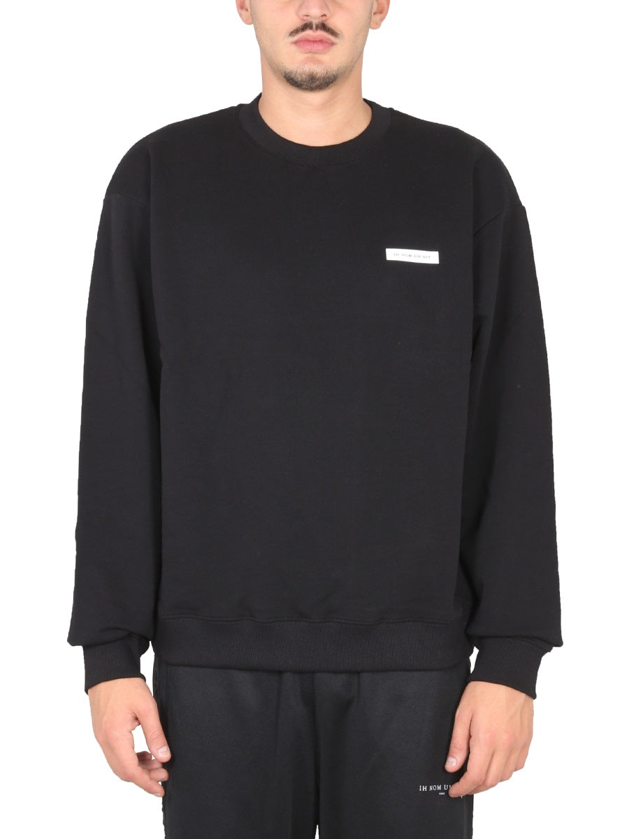 Ih Nom Uh Nit Logo-Print Crewneck Sweatshirt — Black, view 2