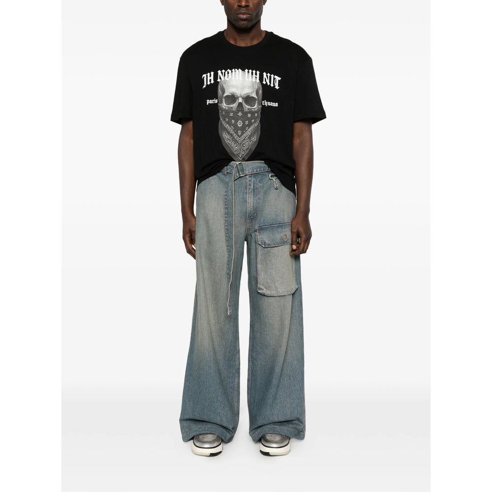 Ih Nom Uh Nit Graphic Print Skull T-Shirt — Black, view 2