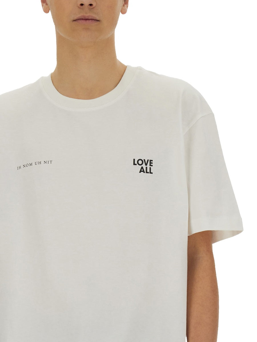 Ih Nom Uh Nit Jesus Love All Print T-Shirt — White, view 2