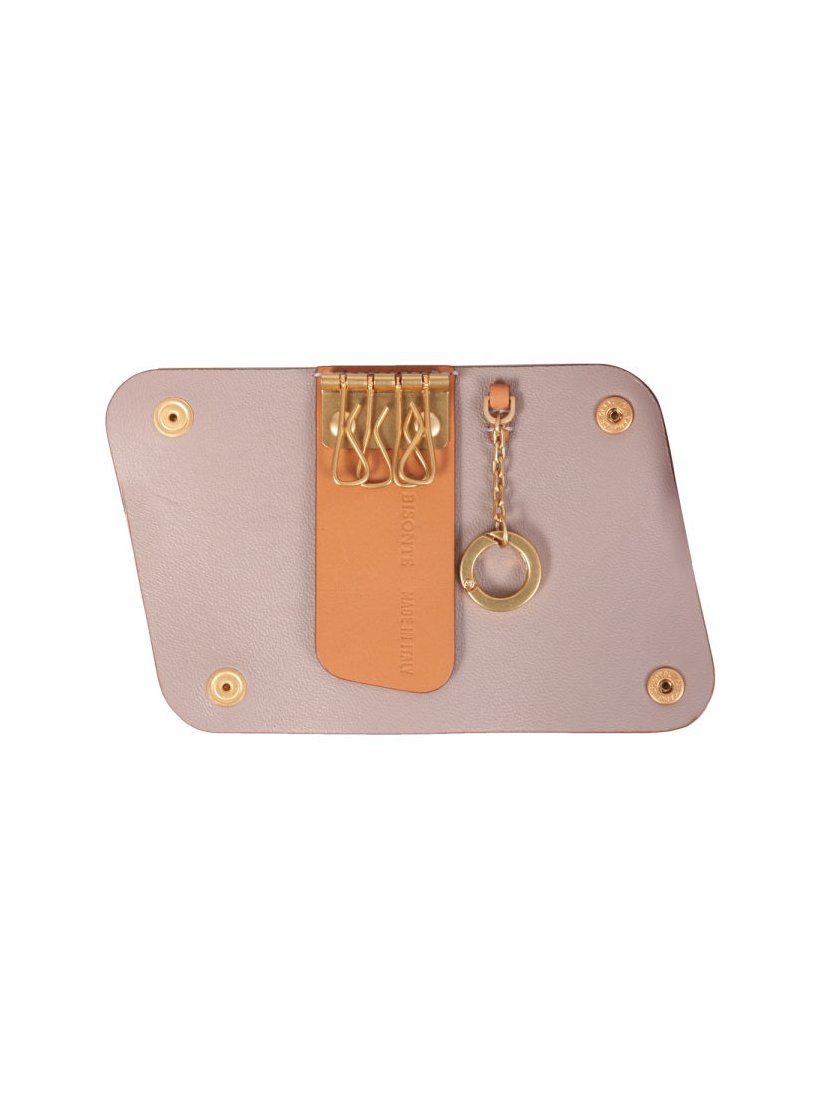 Il Bisonte Leather Key Case — Beige, view 4