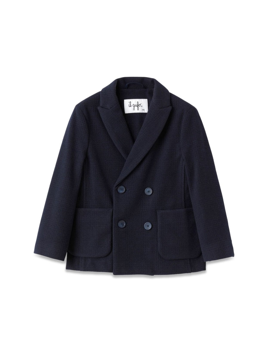 Il Gufo Stretch-Blend Tailored Blazer — Blue by Il Gufo