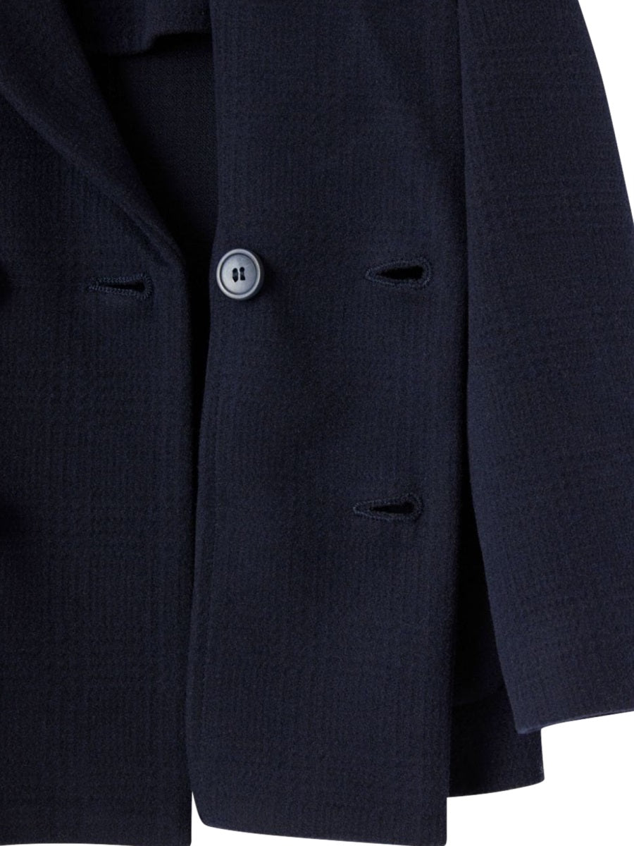 Il Gufo Stretch-Blend Tailored Blazer — Blue, view 3