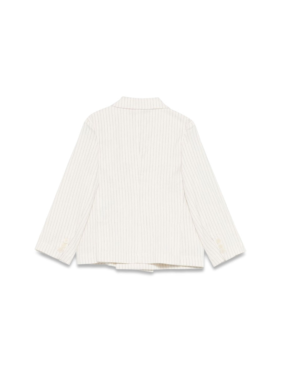 Il Gufo Cotton-Hemp Blend Blazer — White, view 2