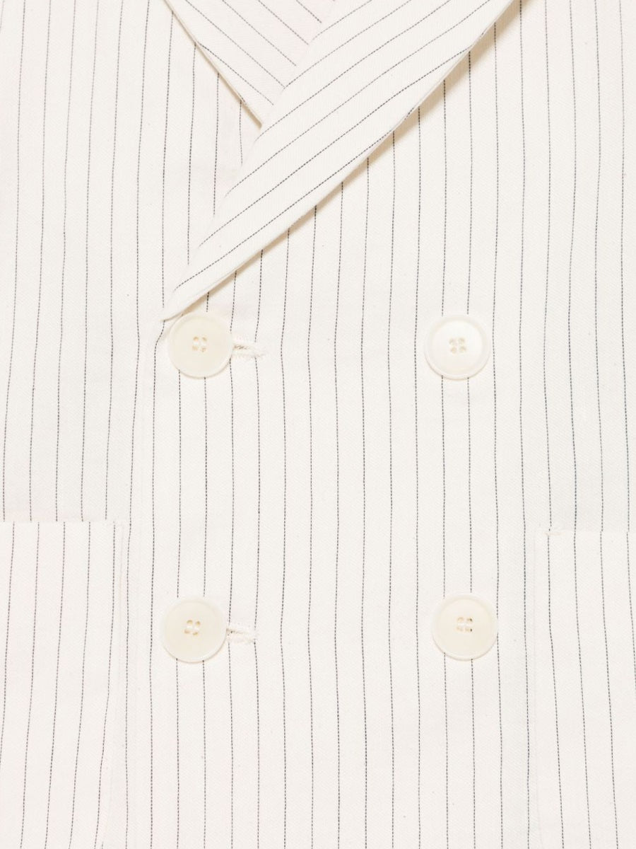 Il Gufo Cotton-Hemp Blend Blazer — White, view 3