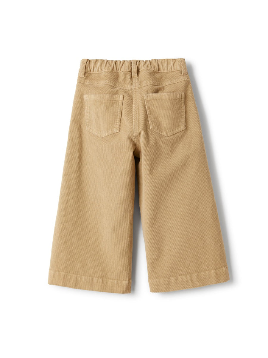 Il Gufo Cotton Capri Trousers — Ivory, view 2