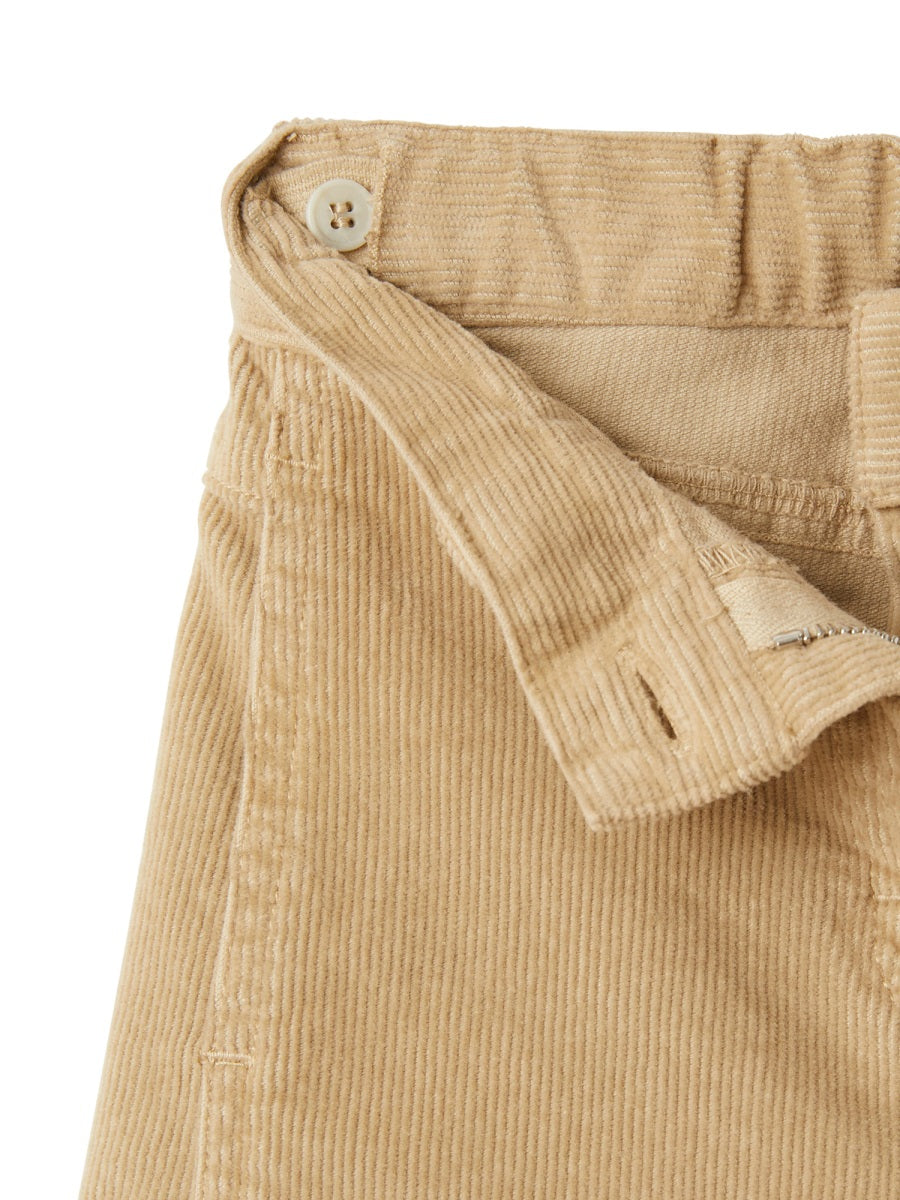 Il Gufo Cotton Capri Trousers — Ivory, view 3