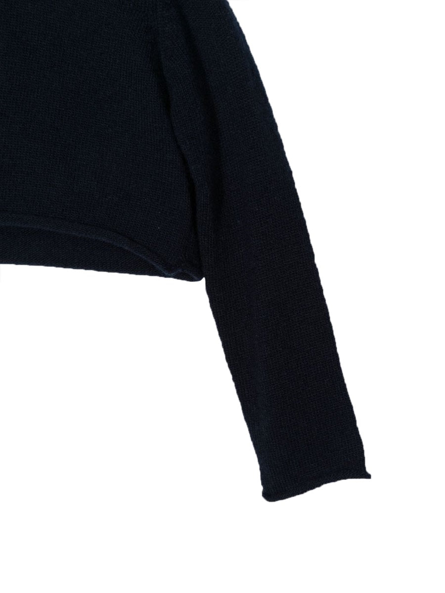 Il Gufo Virgin Wool Cardigan — Blue, view 2