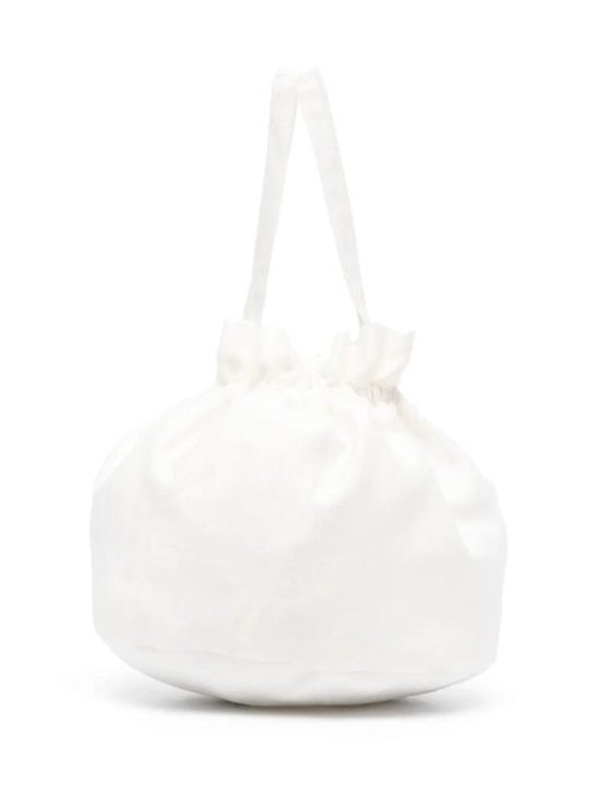 Il Gufo Linen-Polyamide Blend Clutch — White, view 2