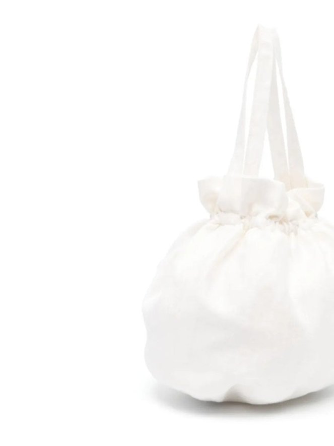 Il Gufo Linen-Polyamide Blend Clutch — White, view 3
