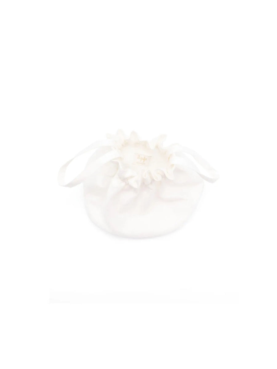 Il Gufo Linen-Polyamide Blend Clutch — White, view 4