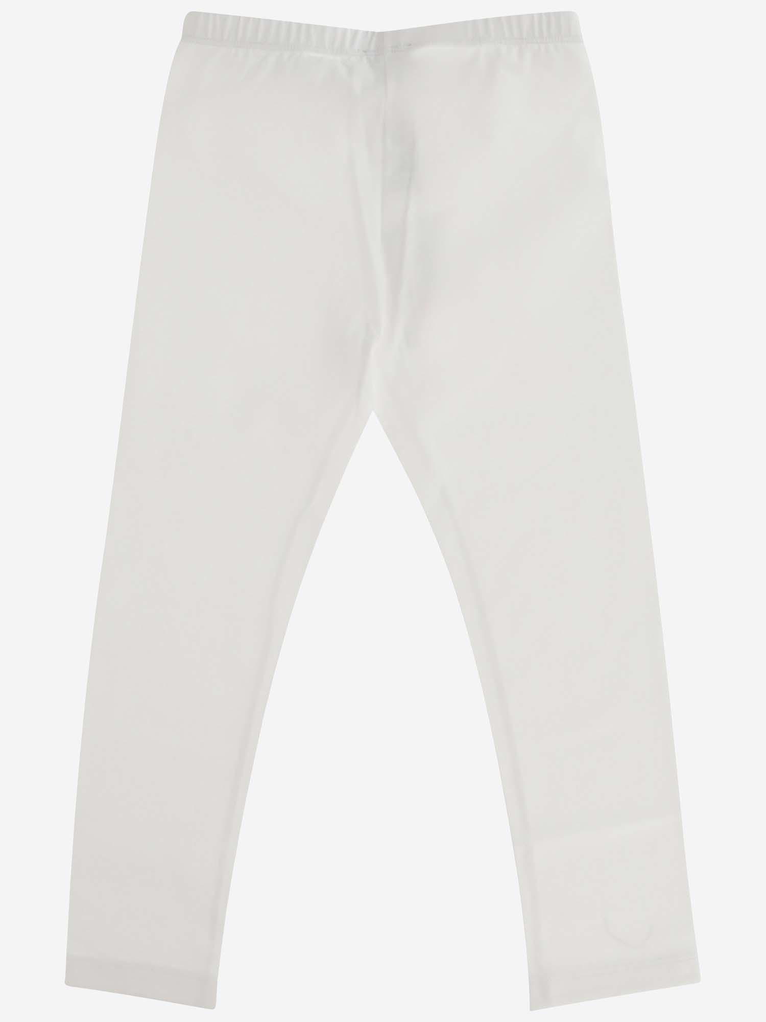Il Gufo Stretch Cotton Capri Leggings — White by Il Gufo
