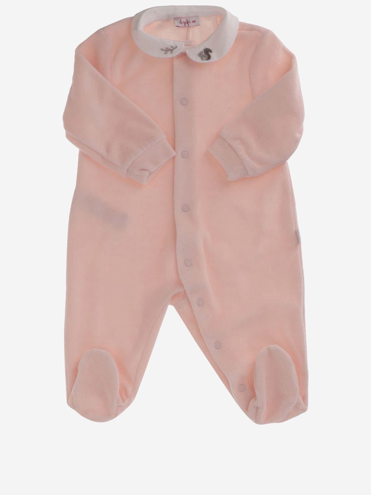 Il Gufo Cotton-Blend Velvet Pant Suit — Pink, view 2