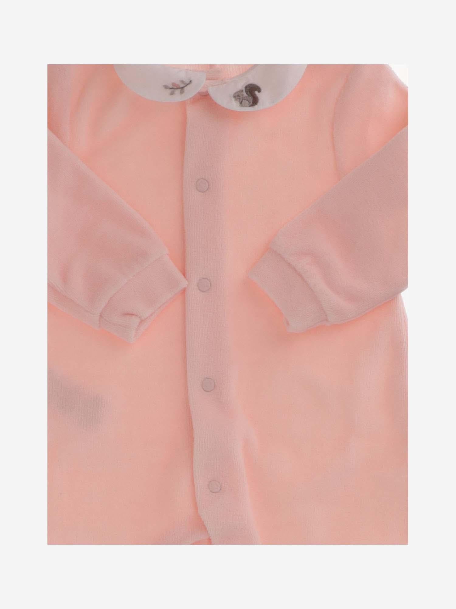 Il Gufo Cotton-Blend Velvet Pant Suit — Pink, view 3