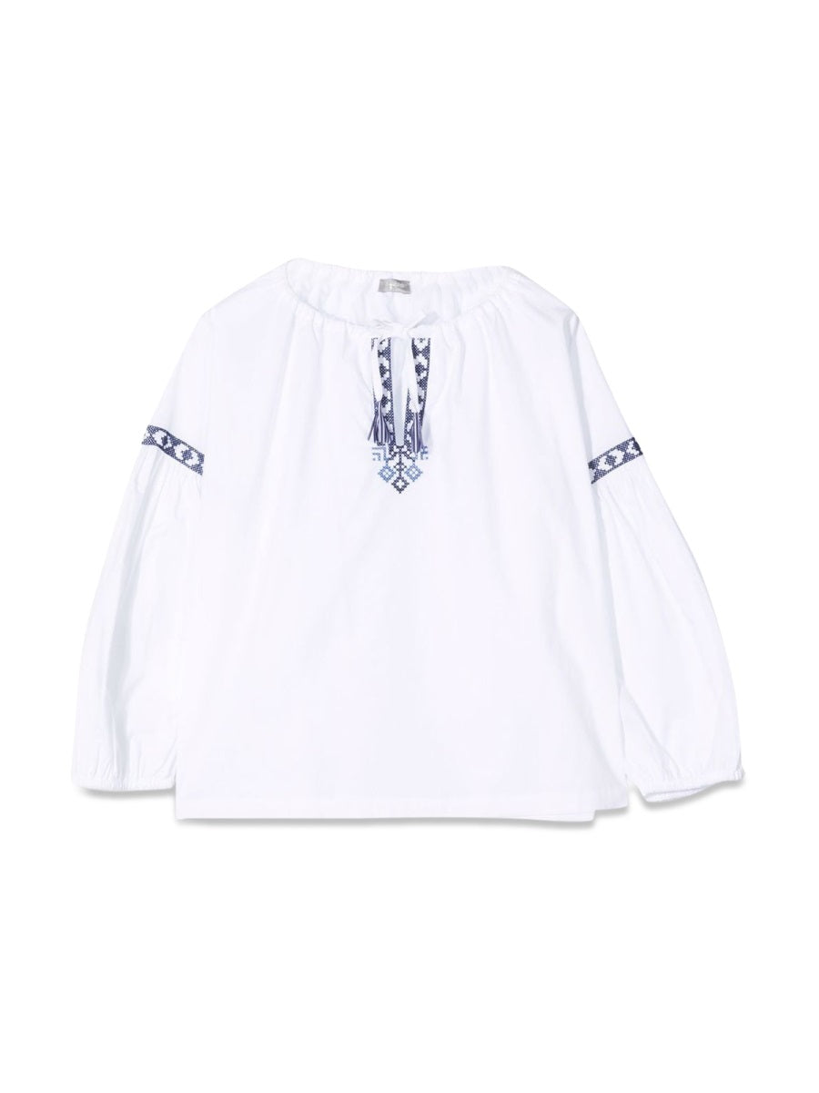 Il Gufo Long Cotton Shirt — White by Il Gufo
