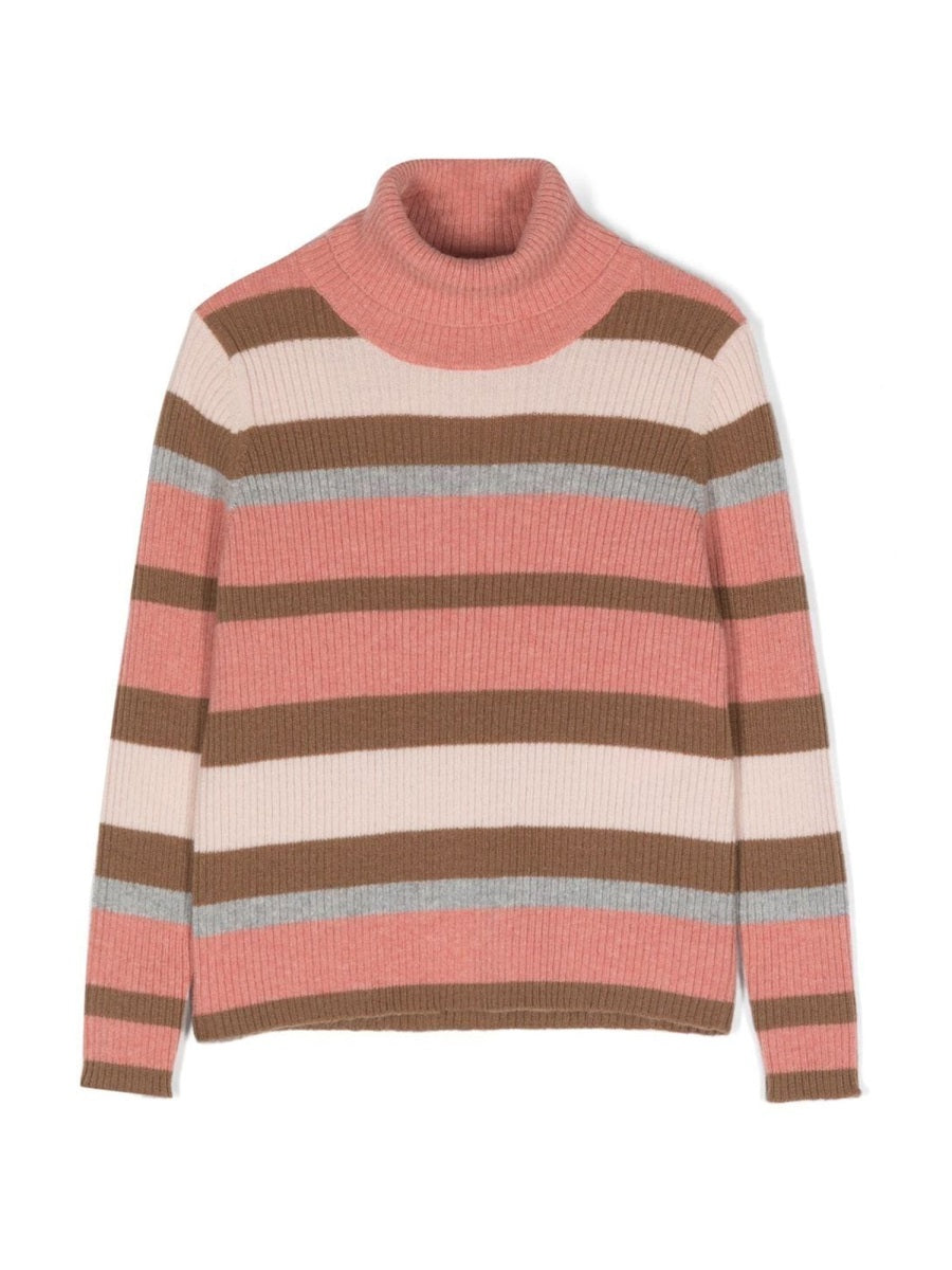 Il Gufo Virgin Wool Turtleneck Sweater — Multicolor by Il Gufo