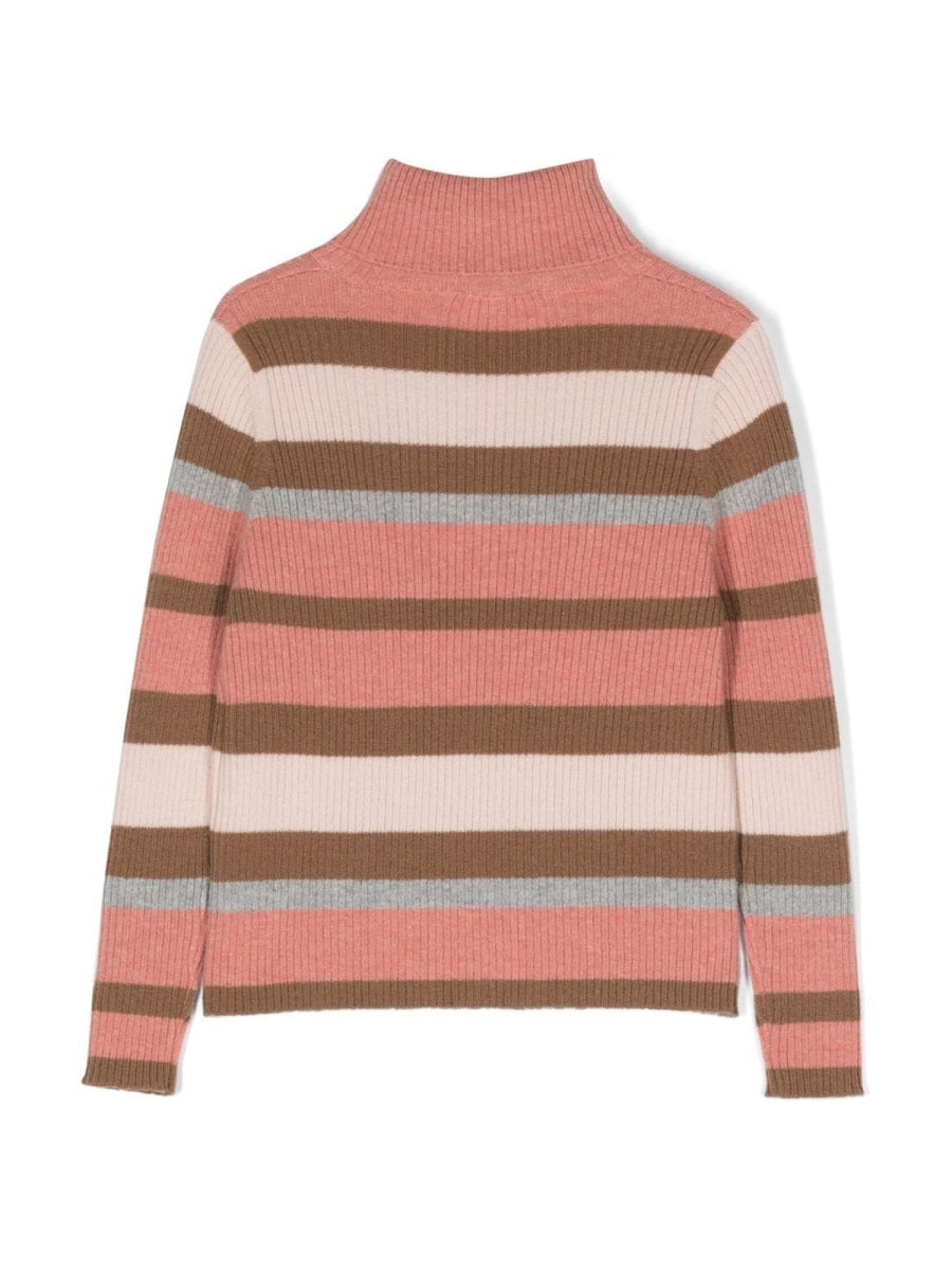 Il Gufo Virgin Wool Turtleneck Sweater — Multicolor, view 3