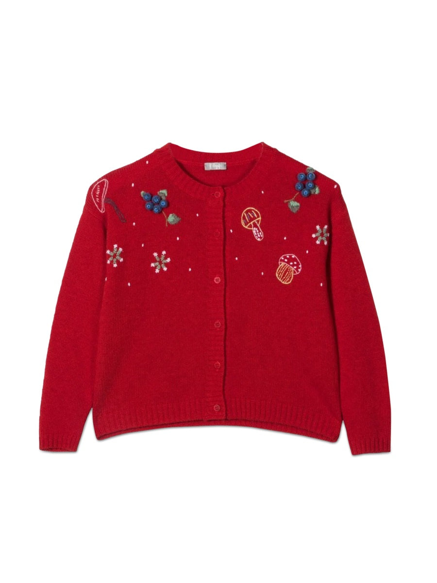 Il Gufo Golfino Tricot Sweater — Red by Il Gufo