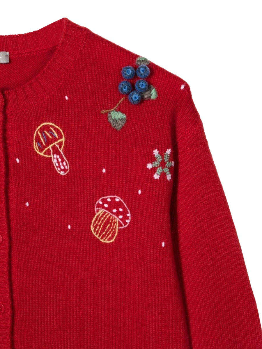 Il Gufo Golfino Tricot Sweater — Red, view 3