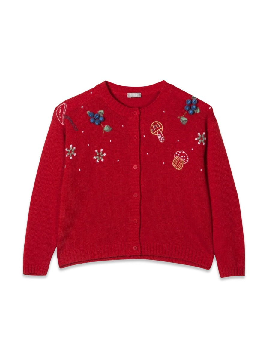 Il Gufo Golfino Tricot Sweater — Red, view 4
