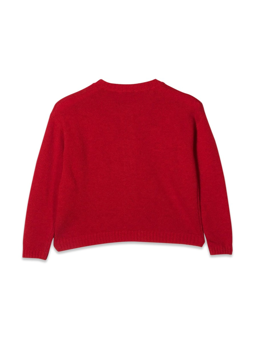 Il Gufo Golfino Tricot Sweater — Red, view 5