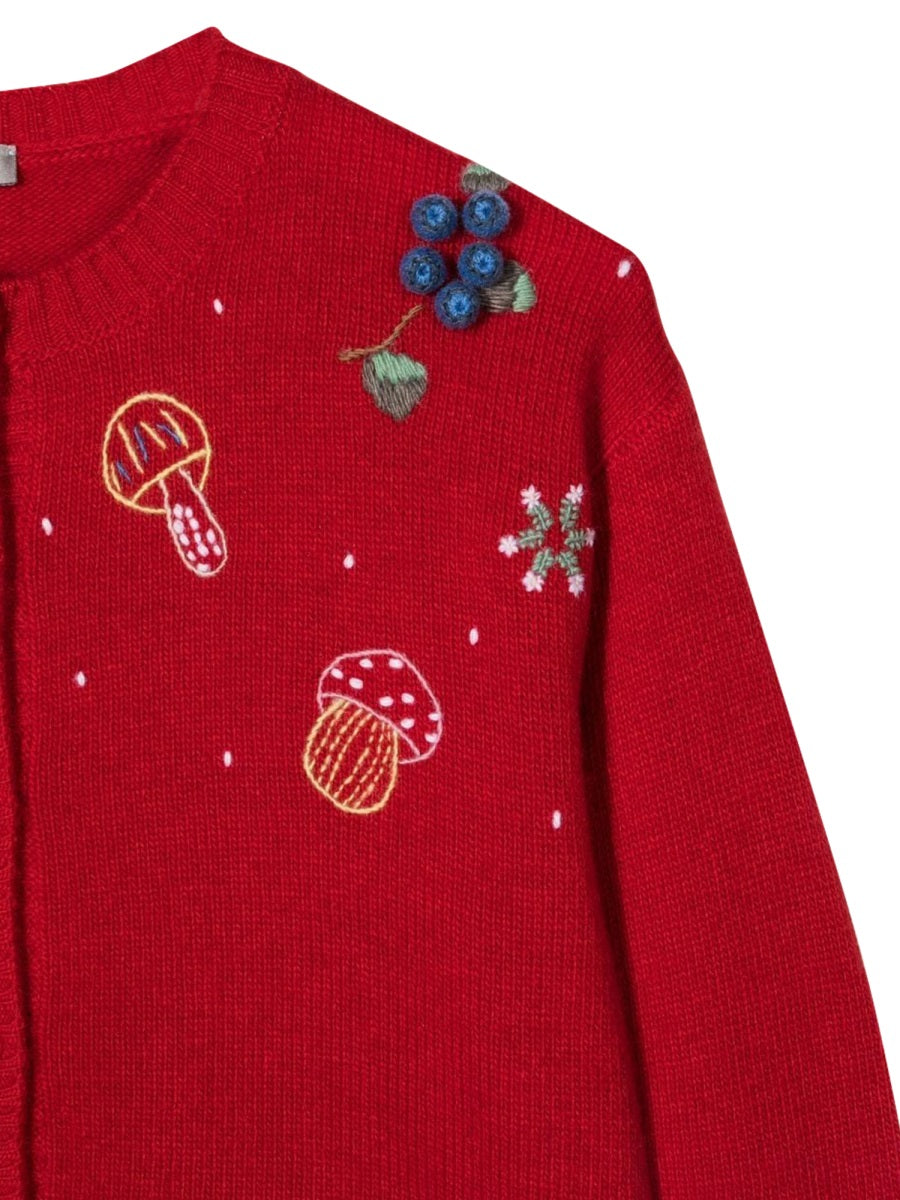 Il Gufo Golfino Tricot Sweater — Red, view 6
