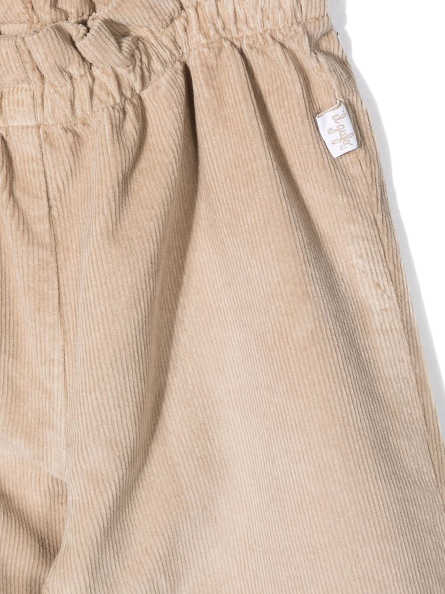 Il Gufo Stretch Cotton Trousers — Beige, view 2