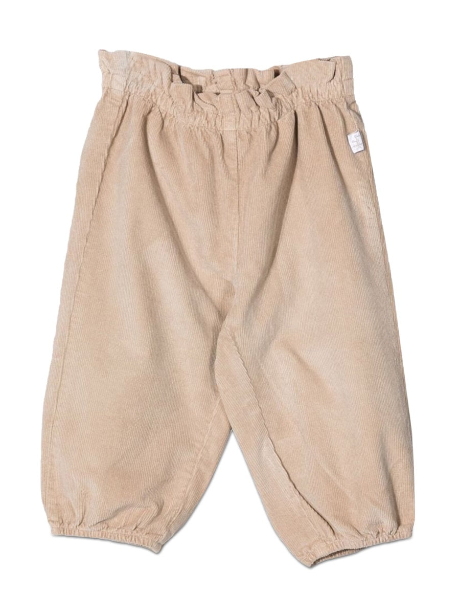 Il Gufo Stretch Cotton Trousers — Beige, view 4