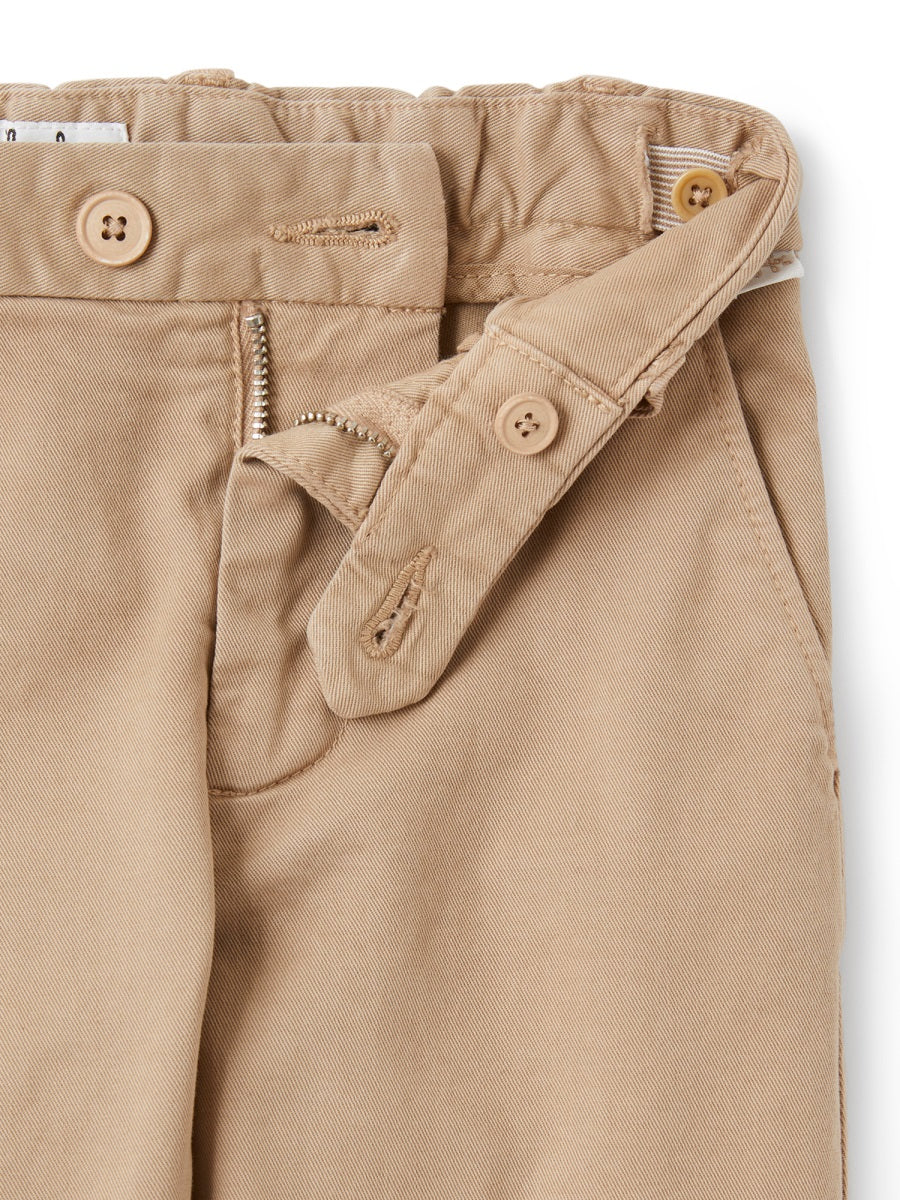 Il Gufo Cotton-blend Trousers — Beige, view 3
