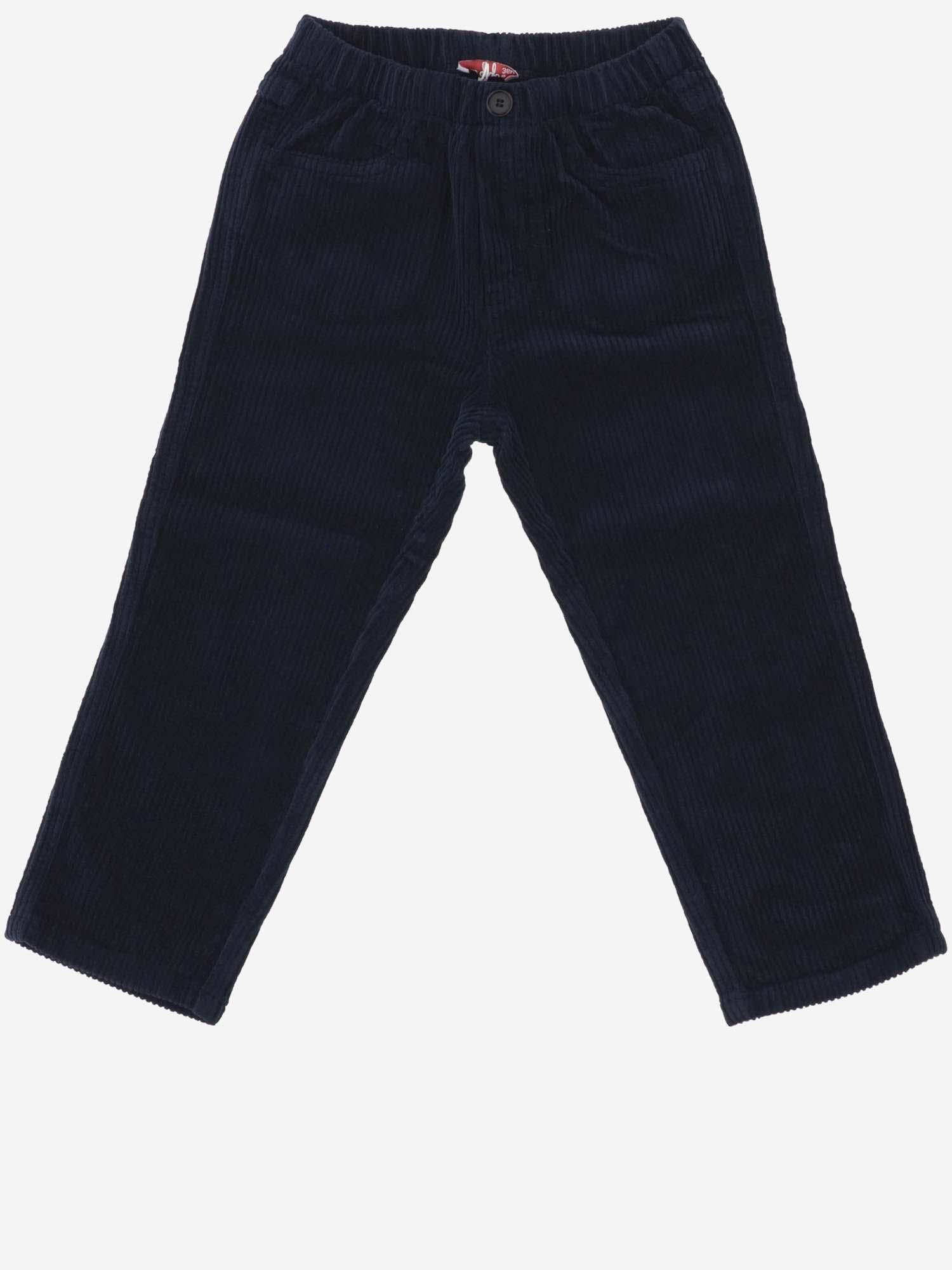 Il Gufo Corduroy Trousers — Navy, view 2