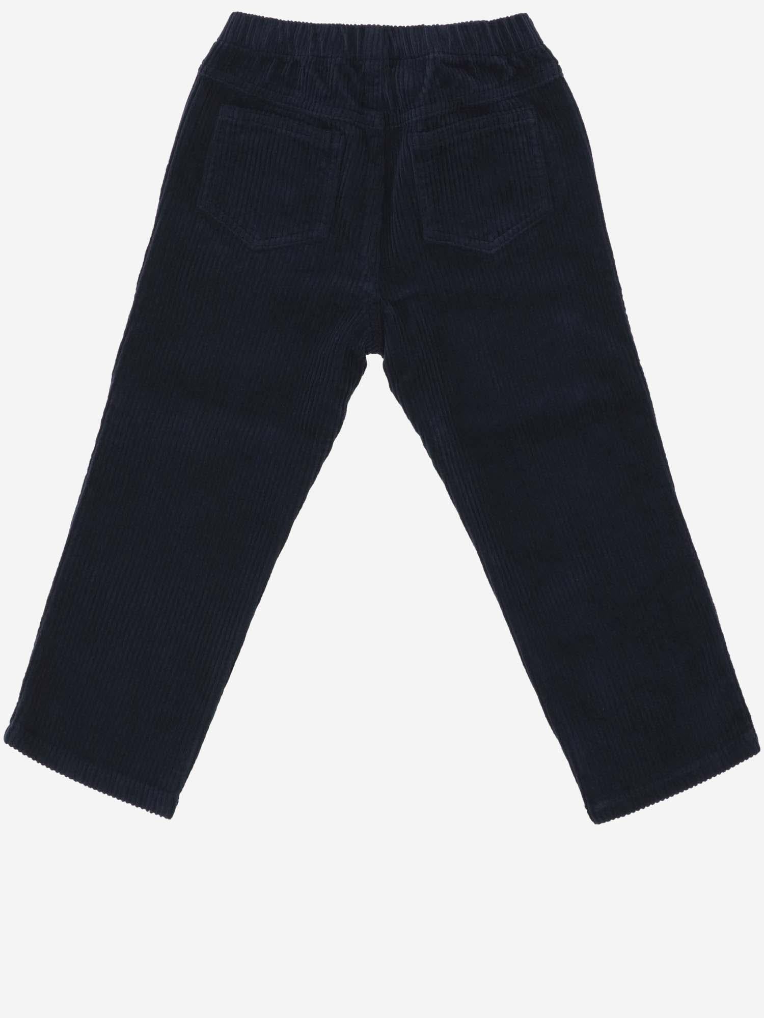 Il Gufo Corduroy Trousers — Navy, view 3