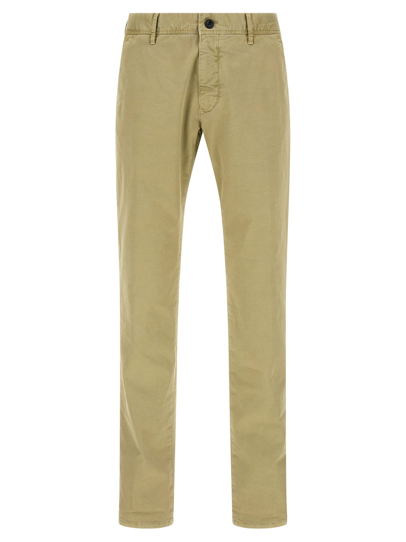 Incotex Stretch Cotton Trousers — Khaki by Incotex
