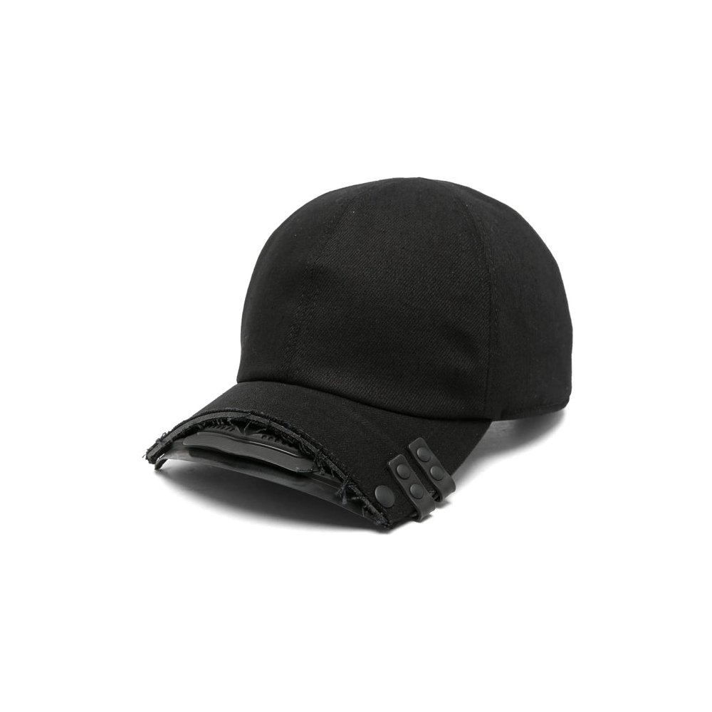 Innerraum C52BMBKHIGT Distressed Cotton Twill Baseball Cap — Black by Innerraum