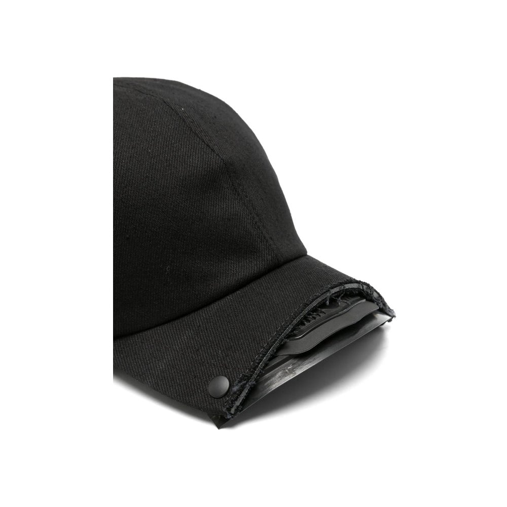 Innerraum C52BMBKHIGT Distressed Cotton Twill Baseball Cap — Black, view 3