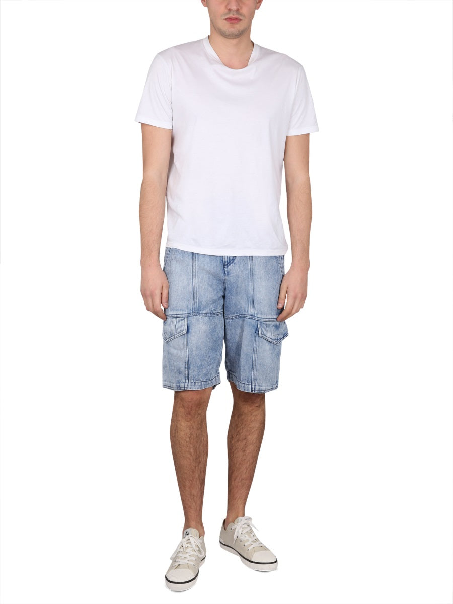 Isabel Marant Cotton & Lyocell Bermuda Shorts — Blue by Isabel Marant